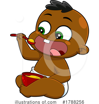 African American Baby Clipart #1788256 by Hit Toon