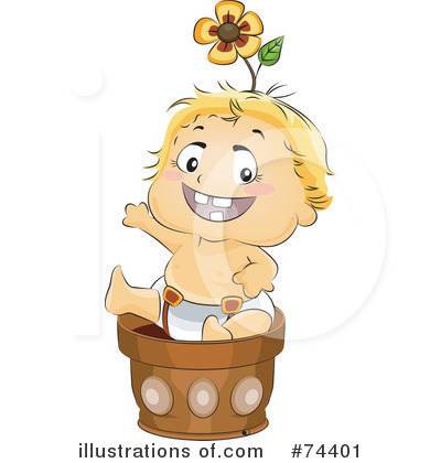 Royalty-Free (RF) Baby Clipart Illustration by BNP Design Studio - Stock Sample #74401
