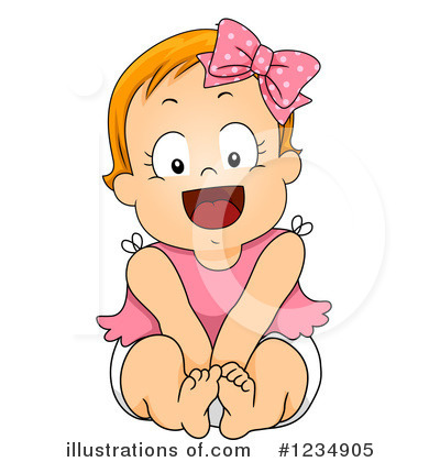 Royalty-Free (RF) Baby Girl Clipart Illustration by BNP Design Studio - Stock Sample #1234905