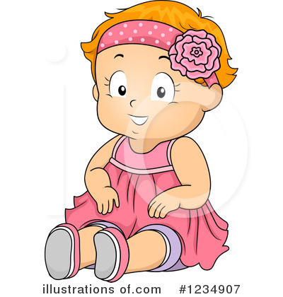 Baby Girl Clipart #1234907 by BNP Design Studio