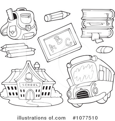 Royalty-Free (RF) Back To School Clipart Illustration by visekart - Stock Sample #1077510