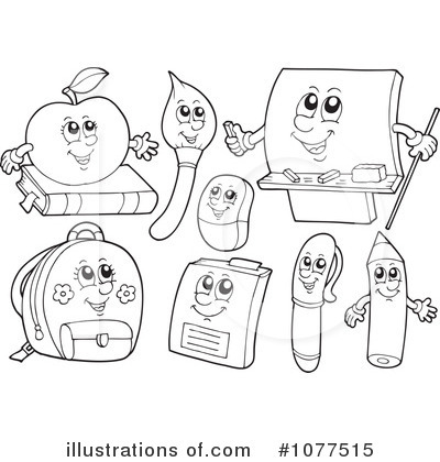 Royalty-Free (RF) Back To School Clipart Illustration by visekart - Stock Sample #1077515