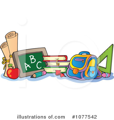 Royalty-Free (RF) Back To School Clipart Illustration by visekart - Stock Sample #1077542