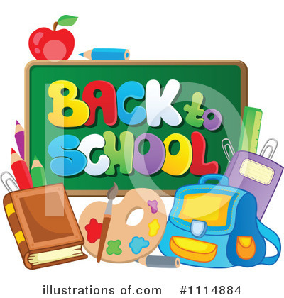 School Supplies Clipart #1114884 by visekart