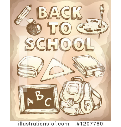 Royalty-Free (RF) Back To School Clipart Illustration by visekart - Stock Sample #1207780