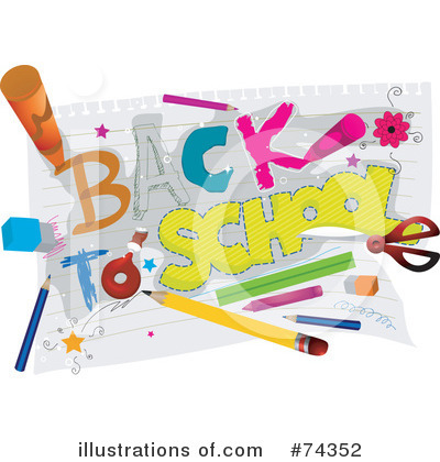 Royalty-Free (RF) Back To School Clipart Illustration by BNP Design Studio - Stock Sample #74352