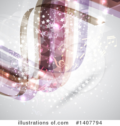 Music Background Clipart #1407794 by KJ Pargeter
