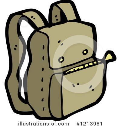 Royalty-Free (RF) Backpack Clipart Illustration by lineartestpilot - Stock Sample #1213981