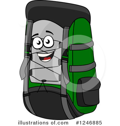 Royalty-Free (RF) Backpack Clipart Illustration by Vector Tradition SM - Stock Sample #1246885