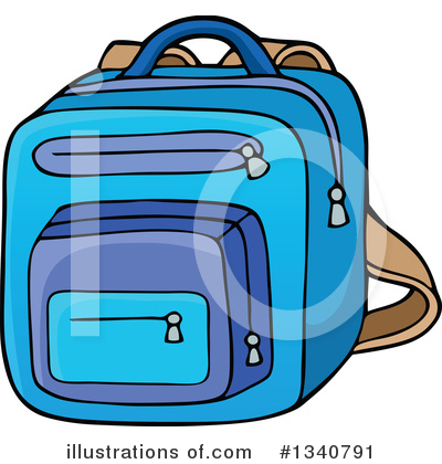 Royalty-Free (RF) Backpack Clipart Illustration by visekart - Stock Sample #1340791