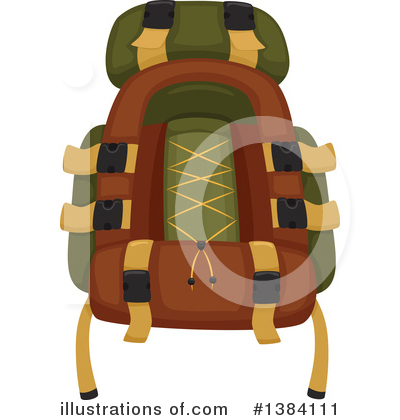 Royalty-Free (RF) Backpack Clipart Illustration by BNP Design Studio - Stock Sample #1384111