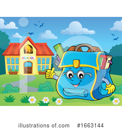 Royalty-Free (RF) Backpack Clipart Illustration by visekart - Stock Sample #1663144