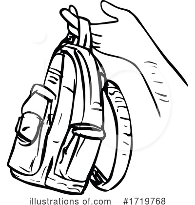 Royalty-Free (RF) Backpack Clipart Illustration by patrimonio - Stock Sample #1719768