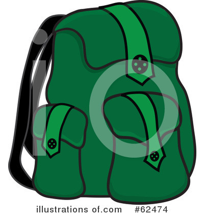 Royalty-Free (RF) Backpack Clipart Illustration by Pams Clipart - Stock Sample #62474