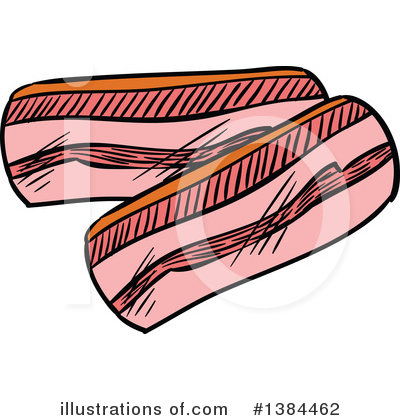 Royalty-Free (RF) Bacon Clipart Illustration by Vector Tradition SM - Stock Sample #1384462