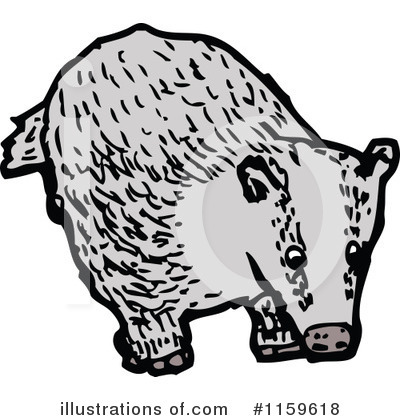 Royalty-Free (RF) Badger Clipart Illustration by lineartestpilot - Stock Sample #1159618