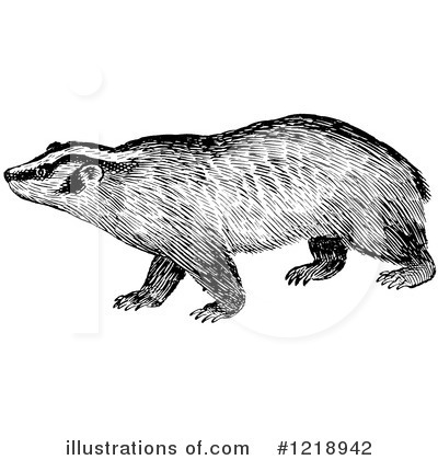 Royalty-Free (RF) Badger Clipart Illustration by Picsburg - Stock Sample #1218942