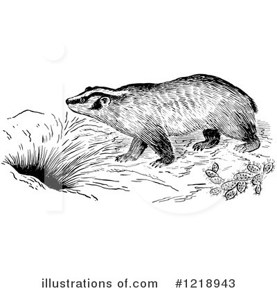 Royalty-Free (RF) Badger Clipart Illustration by Picsburg - Stock Sample #1218943
