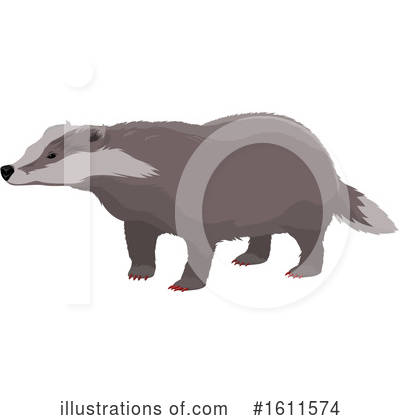 Honey Badger Clipart #1611574 by Vector Tradition SM
