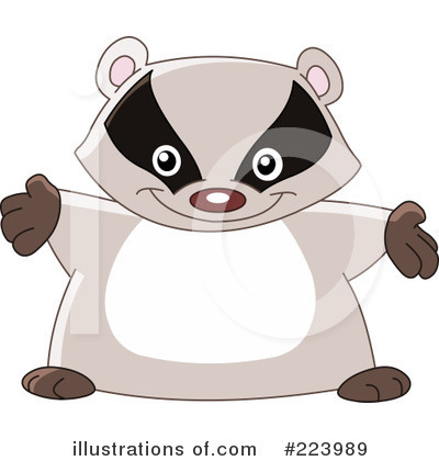 Royalty-Free (RF) Badger Clipart Illustration by yayayoyo - Stock Sample #223989