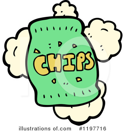 Royalty-Free (RF) Bag Of Chips Clipart Illustration by lineartestpilot - Stock Sample #1197716