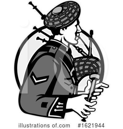 Royalty-Free (RF) Bagpiper Clipart Illustration by patrimonio - Stock Sample #1621944