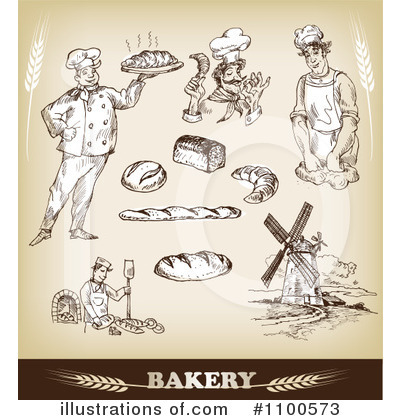 Royalty-Free (RF) Bakery Clipart Illustration by Eugene - Stock Sample #1100573