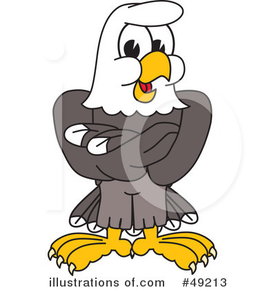 Royalty-Free (RF) Bald Eagle Character Clipart Illustration by Mascot Junction - Stock Sample #49213