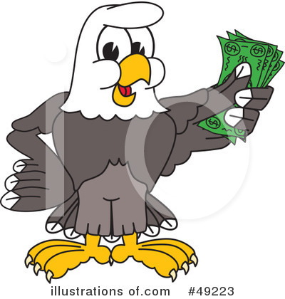 Royalty-Free (RF) Bald Eagle Character Clipart Illustration by Mascot Junction - Stock Sample #49223