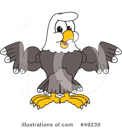 Royalty-Free (RF) Bald Eagle Character Clipart Illustration by Mascot Junction - Stock Sample #49230