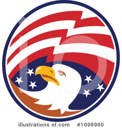 Royalty-Free (RF) Bald Eagle Clipart Illustration by patrimonio - Stock Sample #1098980
