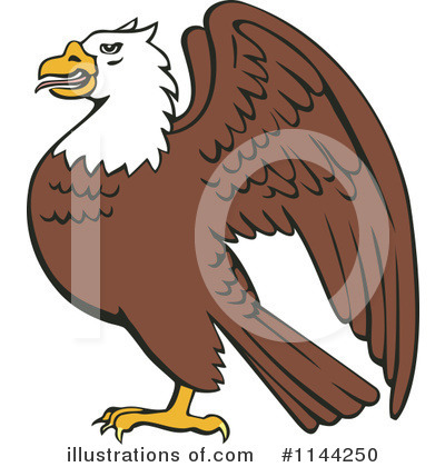 Royalty-Free (RF) Bald Eagle Clipart Illustration by patrimonio - Stock Sample #1144250