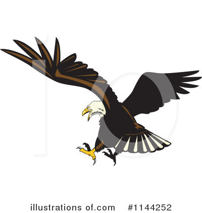 Royalty-Free (RF) Bald Eagle Clipart Illustration by patrimonio - Stock Sample #1144252