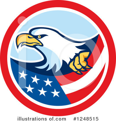 Royalty-Free (RF) Bald Eagle Clipart Illustration by patrimonio - Stock Sample #1248515