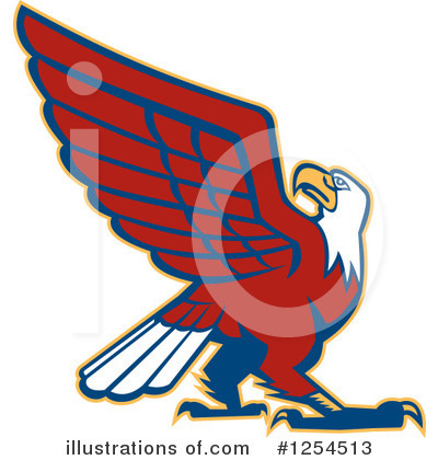 Royalty-Free (RF) Bald Eagle Clipart Illustration by patrimonio - Stock Sample #1254513