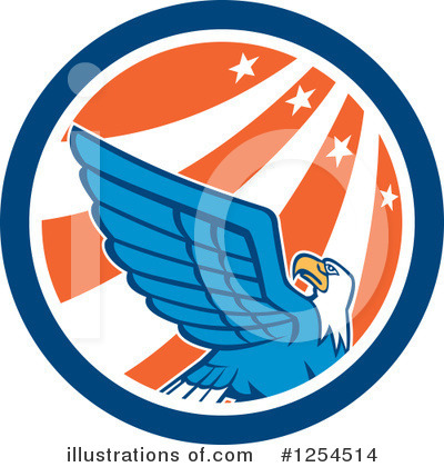 Royalty-Free (RF) Bald Eagle Clipart Illustration by patrimonio - Stock Sample #1254514