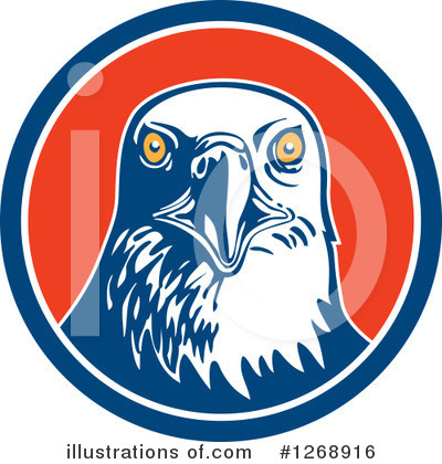 Royalty-Free (RF) Bald Eagle Clipart Illustration by patrimonio - Stock Sample #1268916