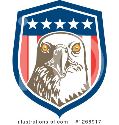 Royalty-Free (RF) Bald Eagle Clipart Illustration by patrimonio - Stock Sample #1268917