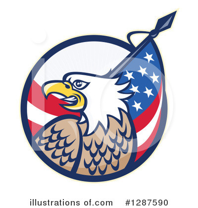 Royalty-Free (RF) Bald Eagle Clipart Illustration by patrimonio - Stock Sample #1287590