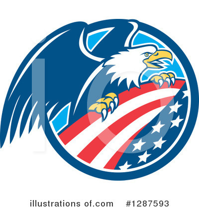 Royalty-Free (RF) Bald Eagle Clipart Illustration by patrimonio - Stock Sample #1287593