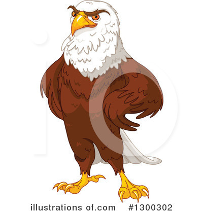Royalty-Free (RF) Bald Eagle Clipart Illustration by Pushkin - Stock Sample #1300302