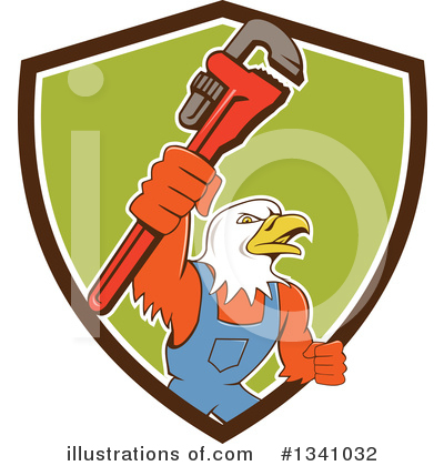 Royalty-Free (RF) Bald Eagle Clipart Illustration by patrimonio - Stock Sample #1341032