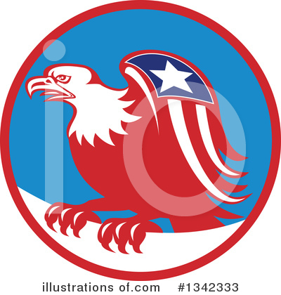 Royalty-Free (RF) Bald Eagle Clipart Illustration by patrimonio - Stock Sample #1342333
