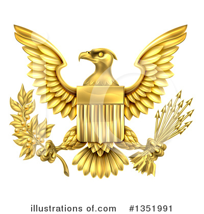 Royalty-Free (RF) Bald Eagle Clipart Illustration by AtStockIllustration - Stock Sample #1351991