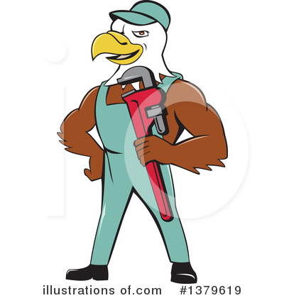 Royalty-Free (RF) Bald Eagle Clipart Illustration by patrimonio - Stock Sample #1379619