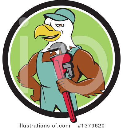 Royalty-Free (RF) Bald Eagle Clipart Illustration by patrimonio - Stock Sample #1379620