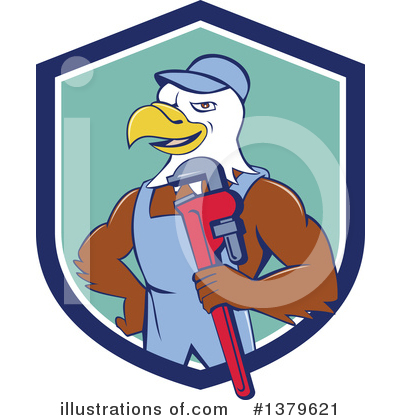 Royalty-Free (RF) Bald Eagle Clipart Illustration by patrimonio - Stock Sample #1379621