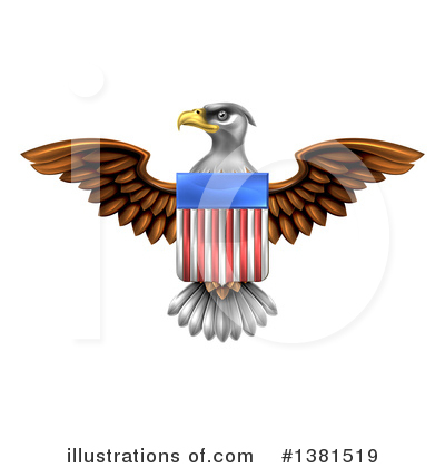 Bald Eagle Clipart #1381519 by AtStockIllustration