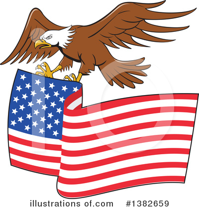 Royalty-Free (RF) Bald Eagle Clipart Illustration by patrimonio - Stock Sample #1382659