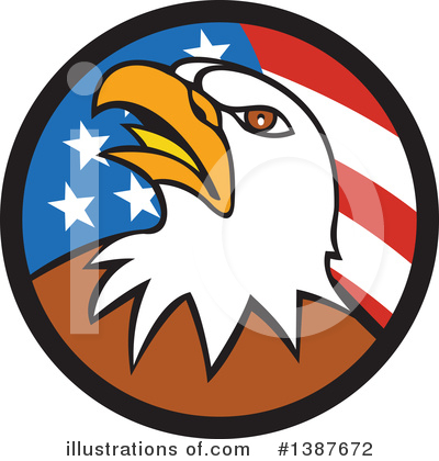 Royalty-Free (RF) Bald Eagle Clipart Illustration by patrimonio - Stock Sample #1387672
